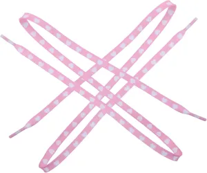 1 Pair Heart Printed Flat Shoelaces for Sneakers Pink Athletic Shoe Strings for Teens Adults Stylish Comfortable Durable Laces for Personalizing Board Shoes