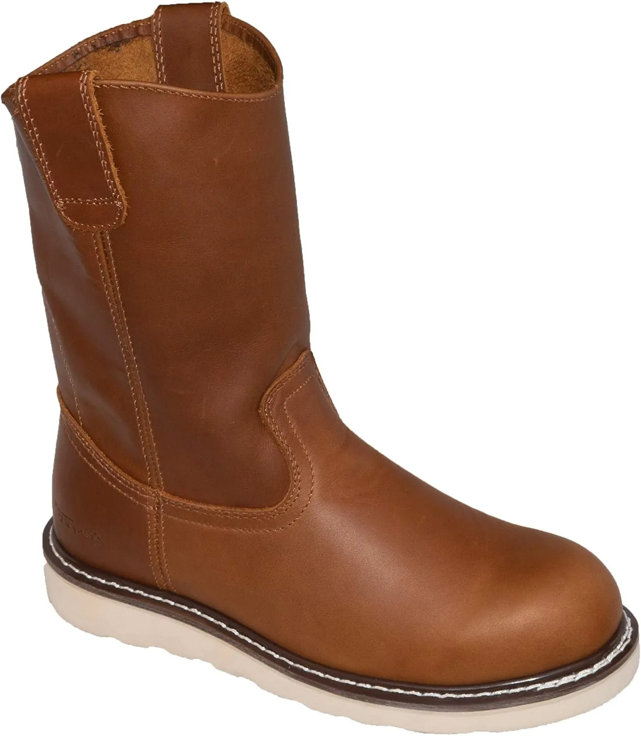 Ad Tec 8" Mens Side Zipper Wellington Work Boots Composite Toe & Mud Free Outsole