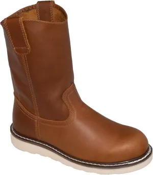 Ad Tec 8" Mens Side Zipper Wellington Work Boots Composite Toe & Mud Free Outsole