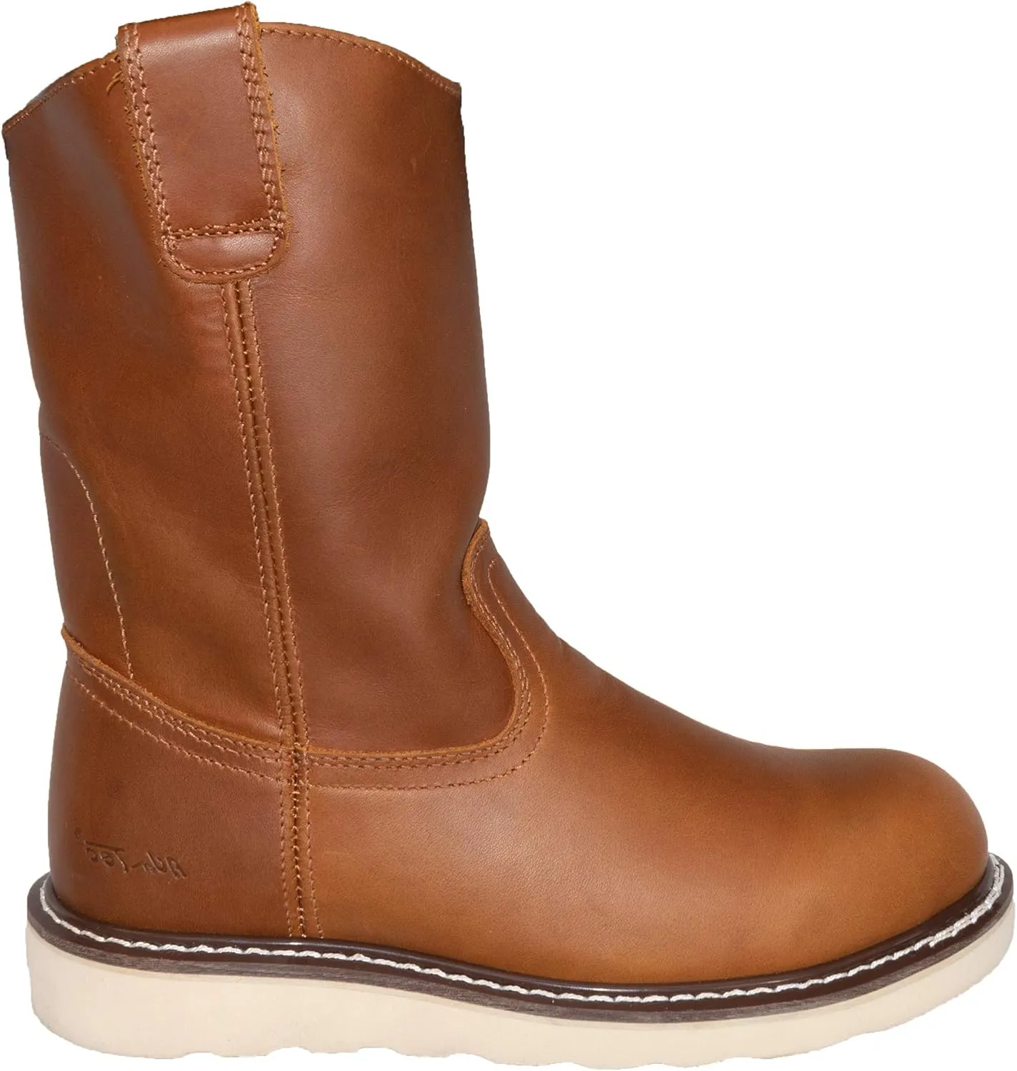 Ad Tec 8" Mens Side Zipper Wellington Work Boots Composite Toe & Mud Free Outsole