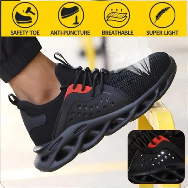 Adult Unisex Comfy Lightweight Indestructible Work Shoes Non Slip Safety Sneakers Warehouse Industry Construction Shoes