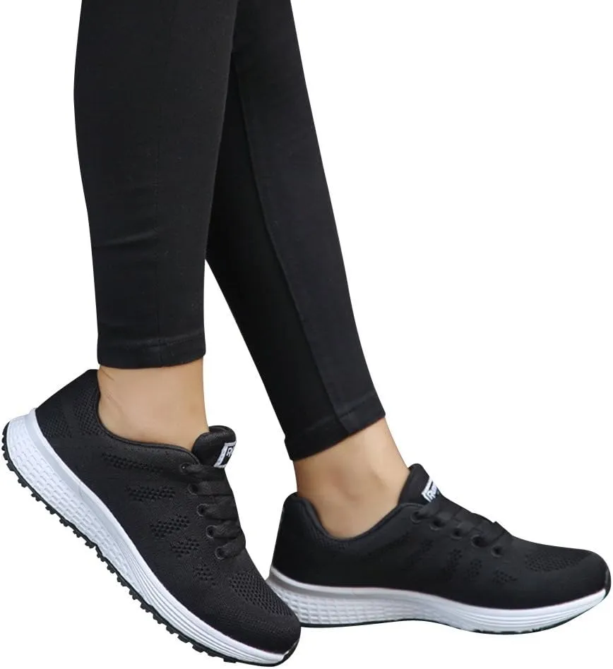 Arch Support Orthopedic Sneakers for Women Casual Lace Up Non Slip Walking Shoes Fashionable Glitter Sneakers