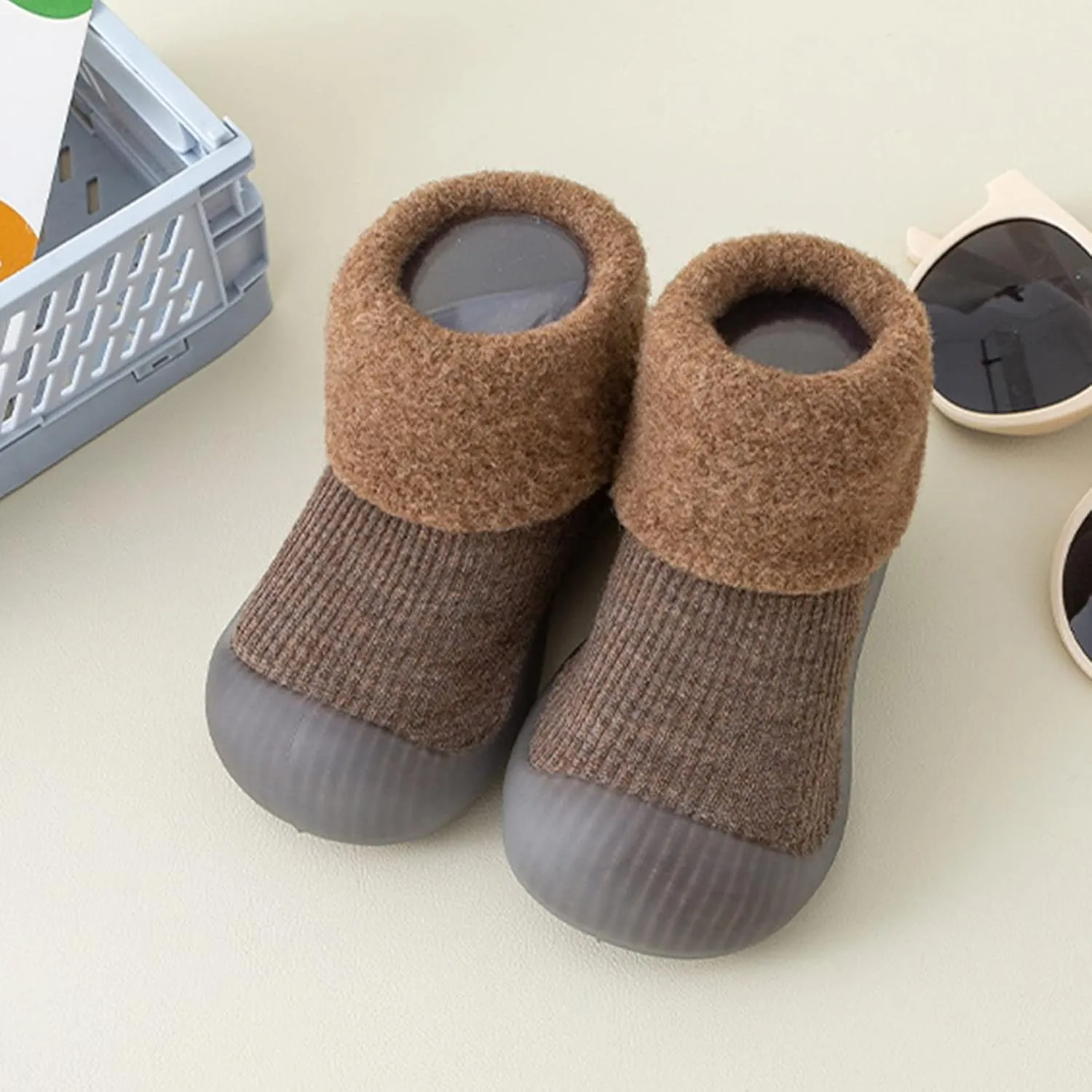 Baby Shoes Girls,Baby Girl Shoes Sock Shoes Anti-Slip Fuzzy Slipper Breathable Home Work Shoes 0-3 Years