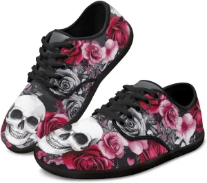 Binienty Lace Up Walking Sneakers for Women Men Zero Drop Sole Barefoot Shoes Wide Width Flats