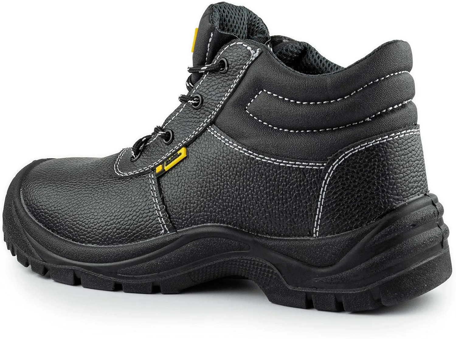 Black Hammer Mens Safety Boots Work Shoes Leather Steel Toe Cap Lightweight Footwear S3 SRC 1400 Black