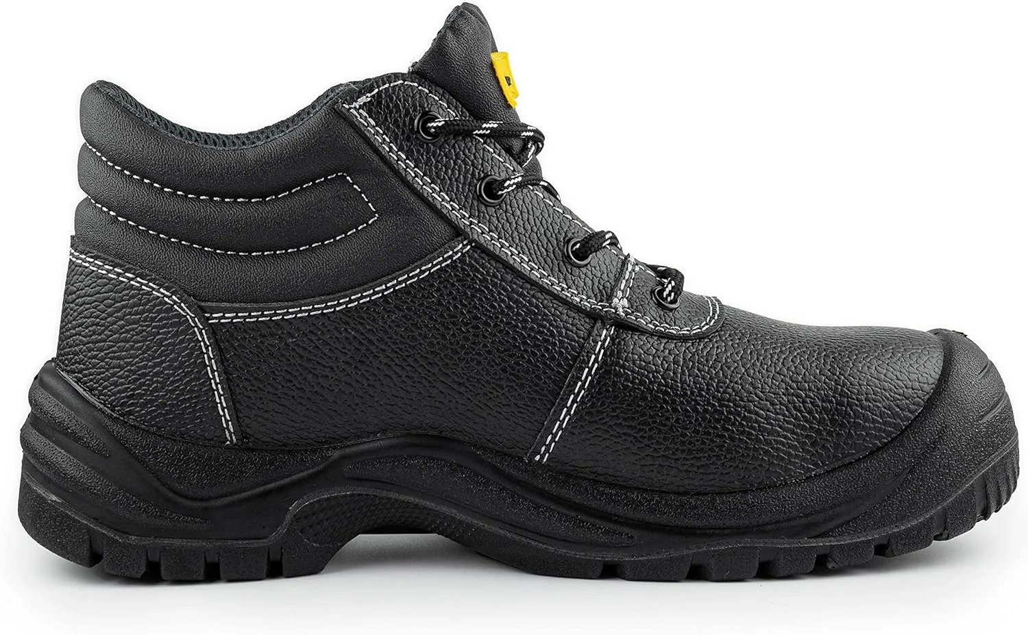 Black Hammer Mens Safety Boots Work Shoes Leather Steel Toe Cap Lightweight Footwear S3 SRC 1400 Black