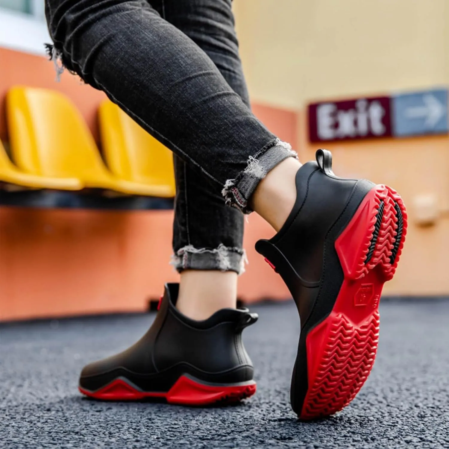 Botas de lluvia para hombres y mujeres, zapatos de goma, botas de lluvia clidas y modernas para mujeres, pesca, lavado de autos, cocina, exteriores, zapatos impermeables