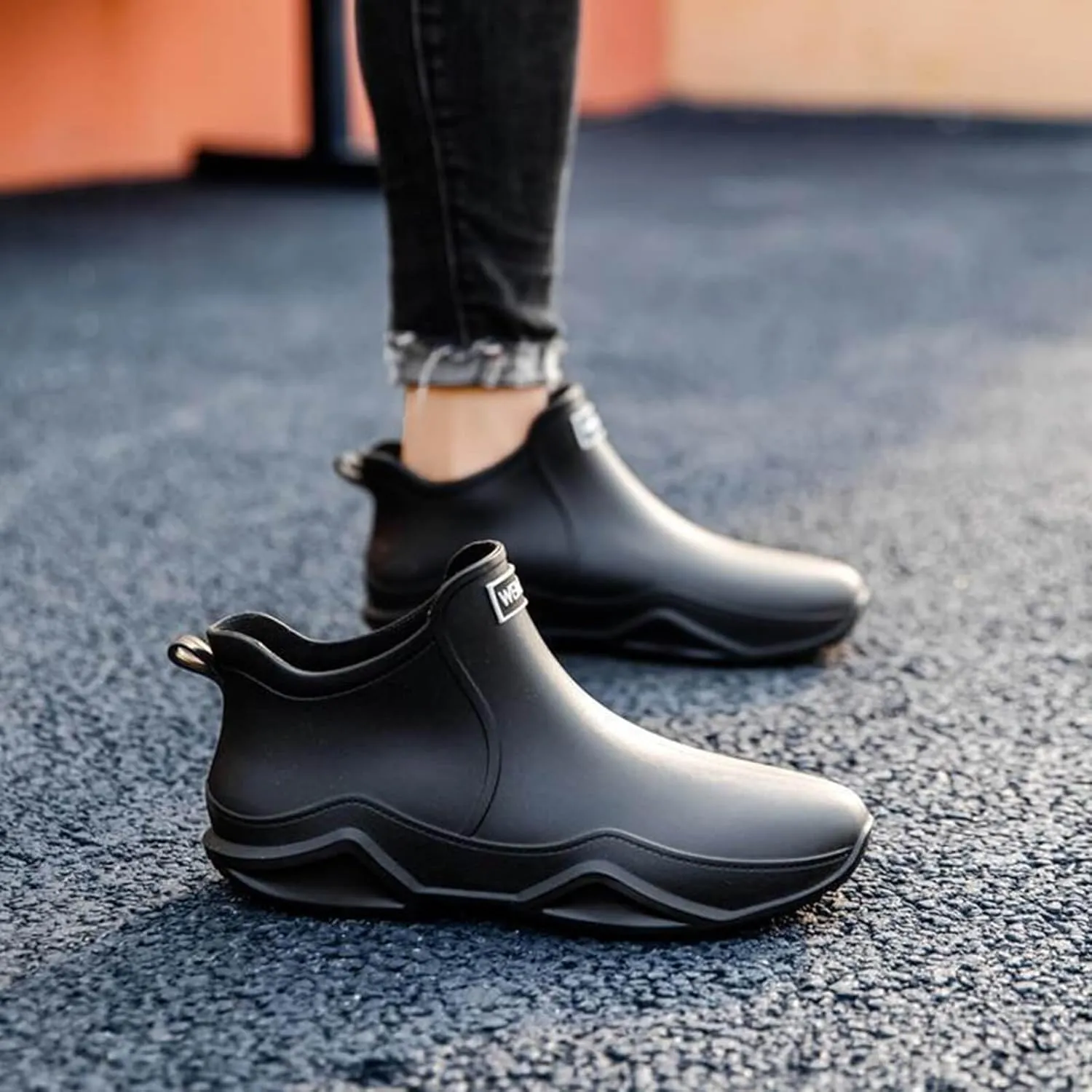 Botas de lluvia para hombres y mujeres, zapatos de goma, botas de lluvia clidas y modernas para mujeres, pesca, lavado de autos, cocina, exteriores, zapatos impermeables