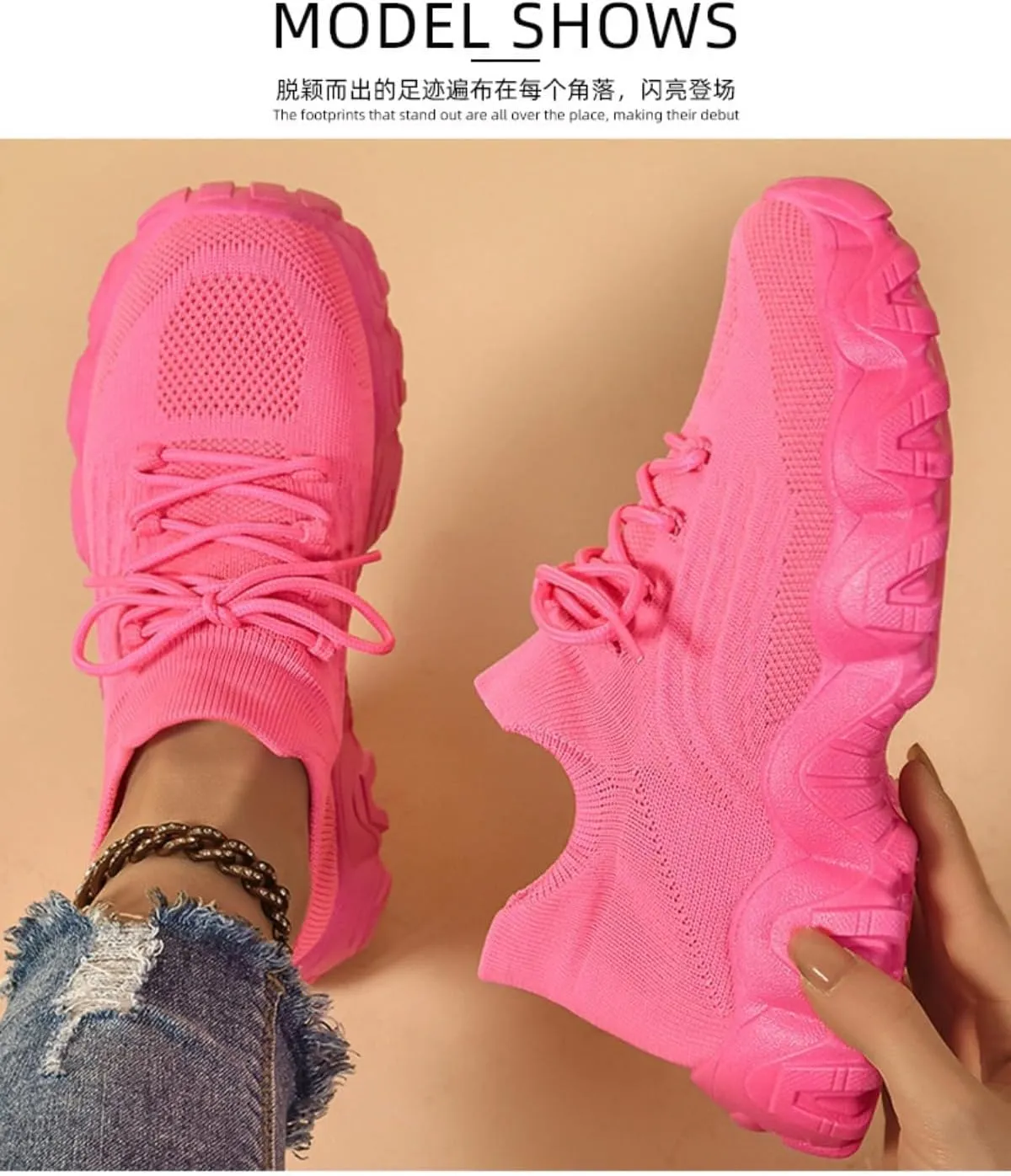 Breathable Mesh Y2K Chunky Platform Sneakers Height Increasing Comfort Support for Walking Running Travel Everyday Casual Wear Lightweight Stylish Design