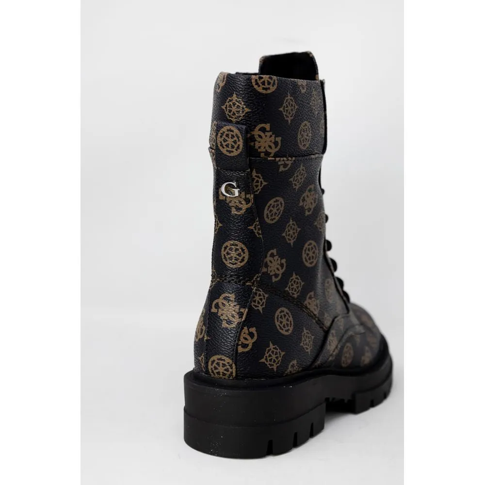 Brown Artificial Leather Boot