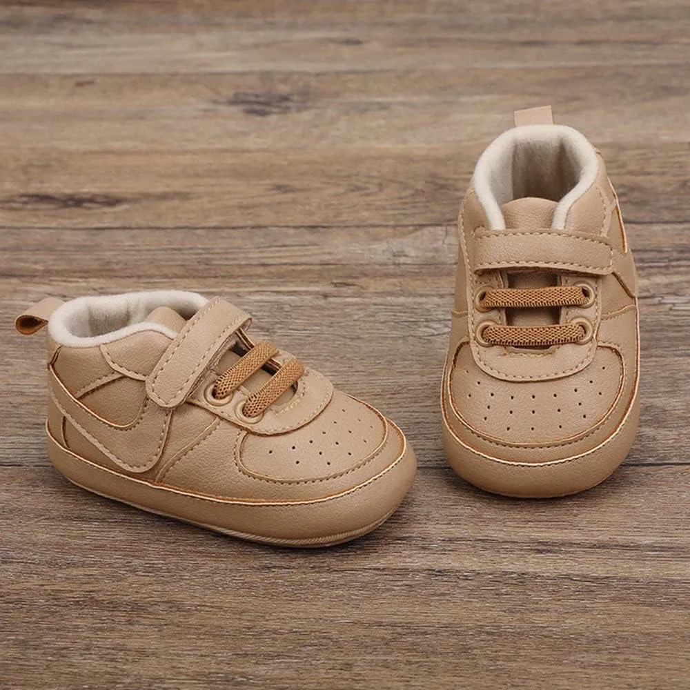 Clowora Unsex Baby Shoes Boys Girls Infant Sneakers Non-Slip Soft Rubber Sole Toddler Crib First Walker Lightweight Shoes