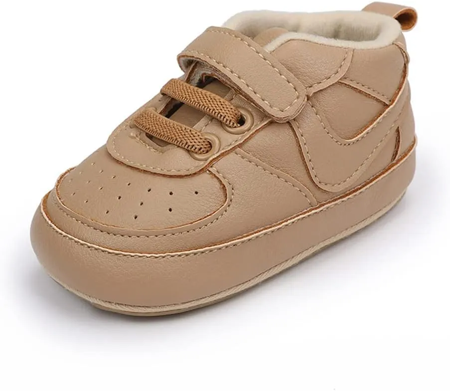 Clowora Unsex Baby Shoes Boys Girls Infant Sneakers Non-Slip Soft Rubber Sole Toddler Crib First Walker Lightweight Shoes