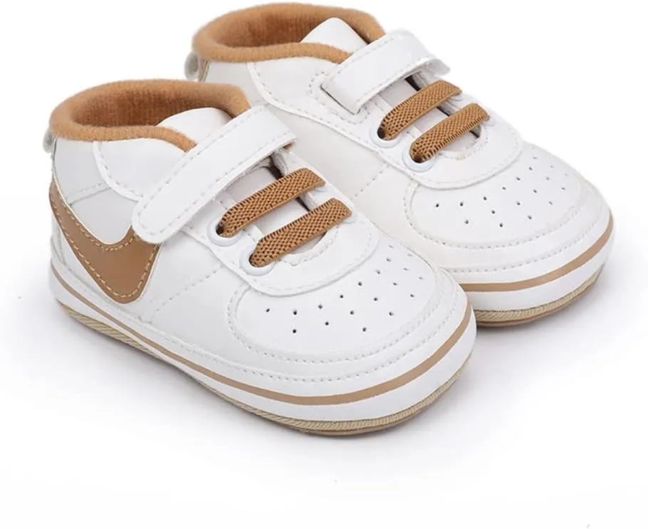 Clowora Unsex Baby Shoes Boys Girls Infant Sneakers Non-Slip Soft Rubber Sole Toddler Crib First Walker Lightweight Shoes