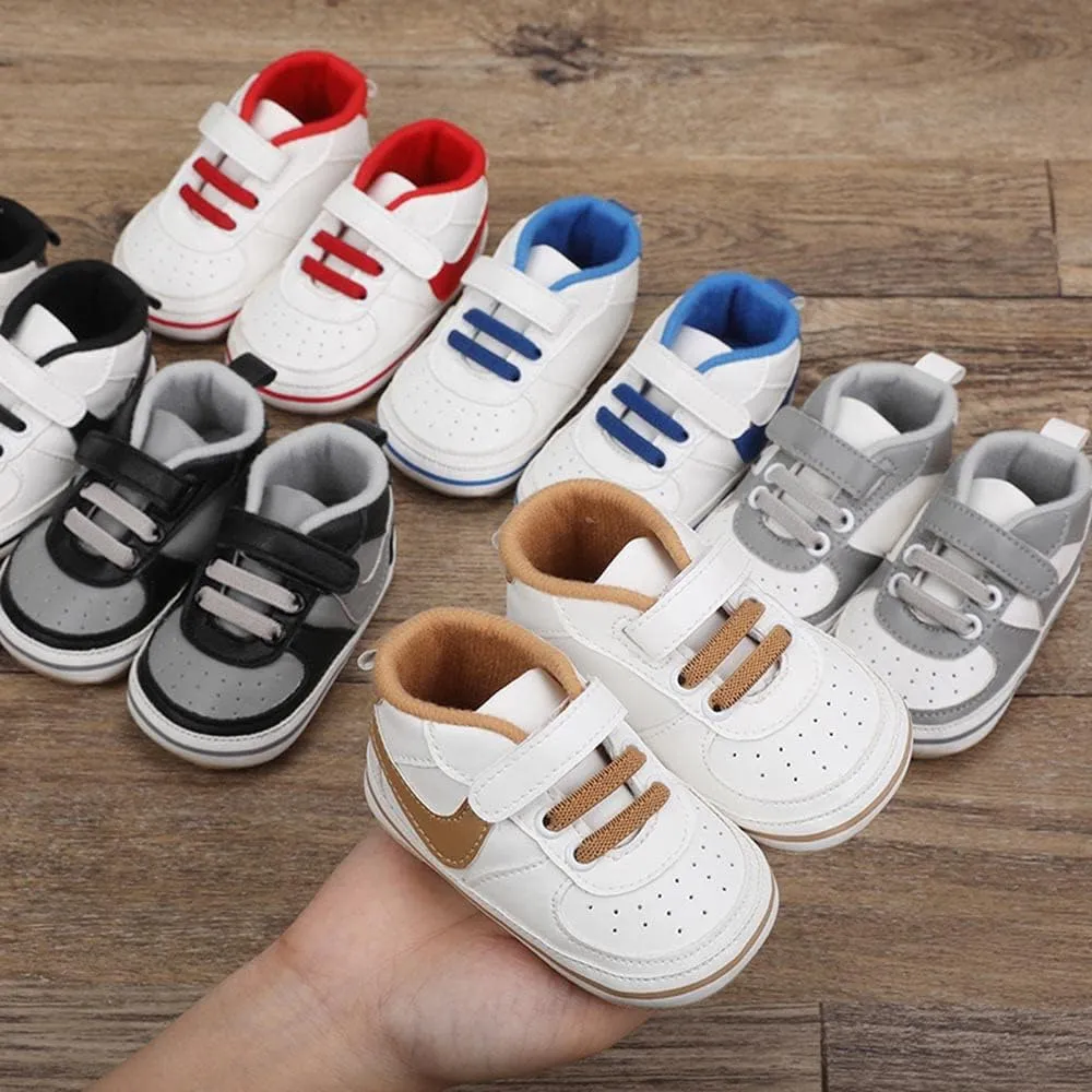 Clowora Unsex Baby Shoes Boys Girls Infant Sneakers Non-Slip Soft Rubber Sole Toddler Crib First Walker Lightweight Shoes