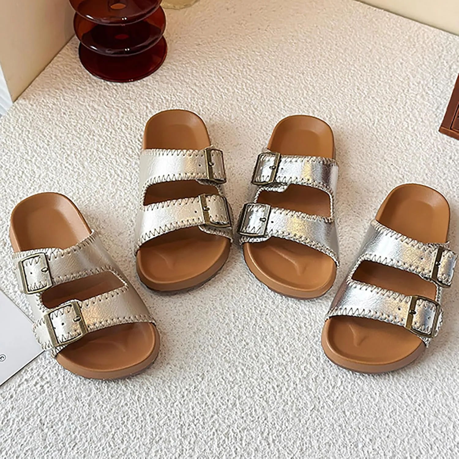 Comfortable Boys Kids Sandals Outdoor Shoes Girls Shoes Comfortable Soft Sole One Foot Wear Slippers Fashionable Thick Sole Casual Slippers