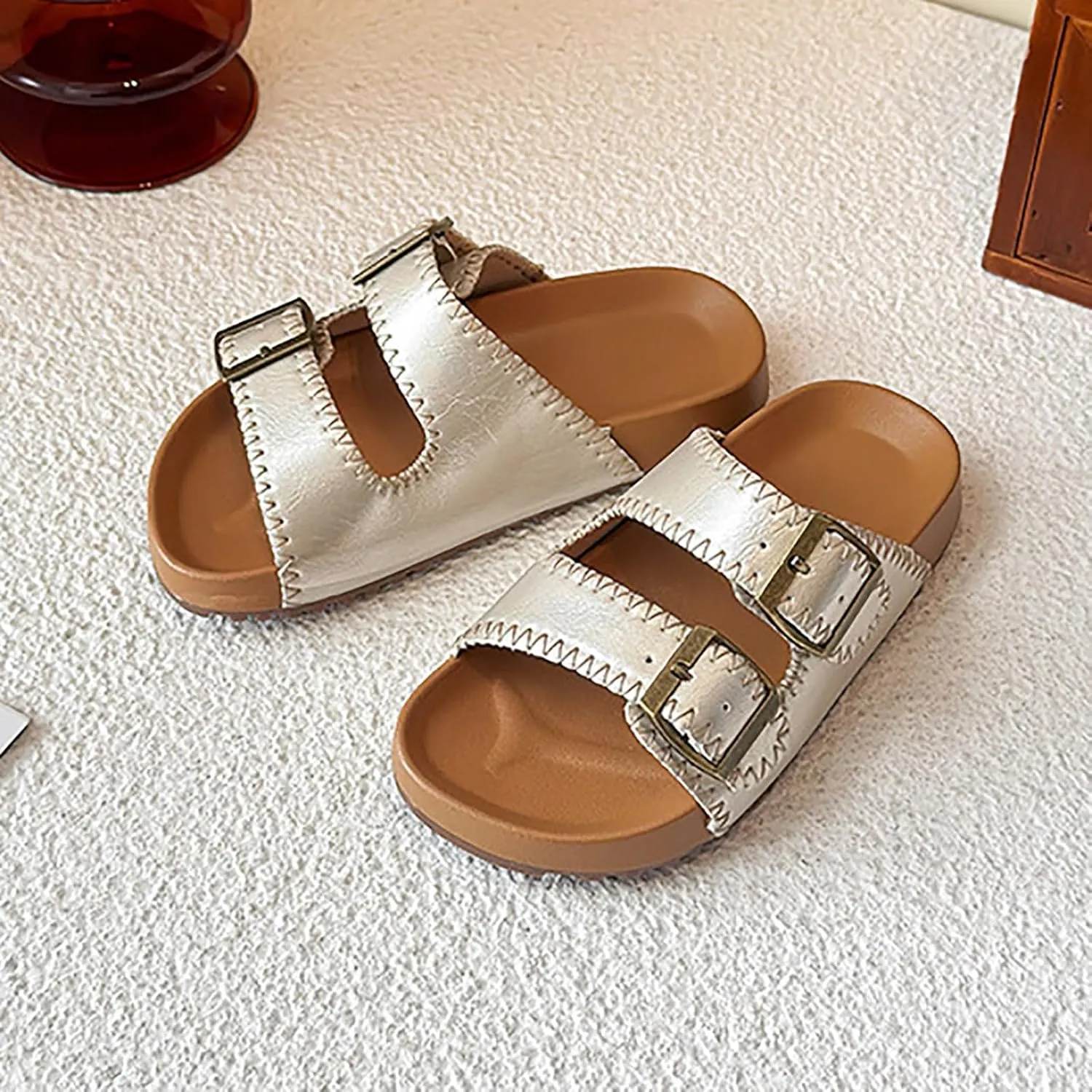Comfortable Boys Kids Sandals Outdoor Shoes Girls Shoes Comfortable Soft Sole One Foot Wear Slippers Fashionable Thick Sole Casual Slippers