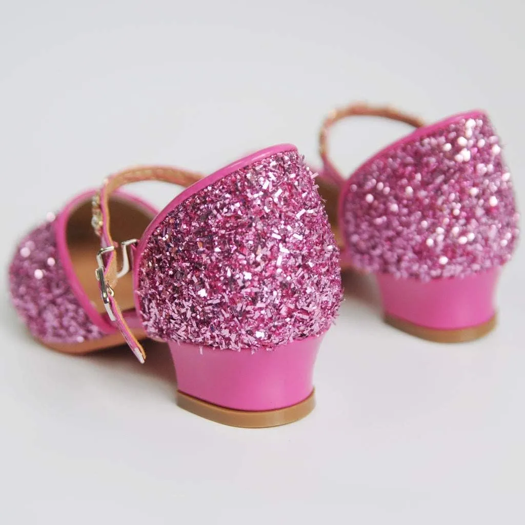 CsgrFagr Women's Prom Ballroom Latin Dance Shoes Square Dance Shoes Sandals Dressy Comfortable Wedges Women (Hot Pink, 8)