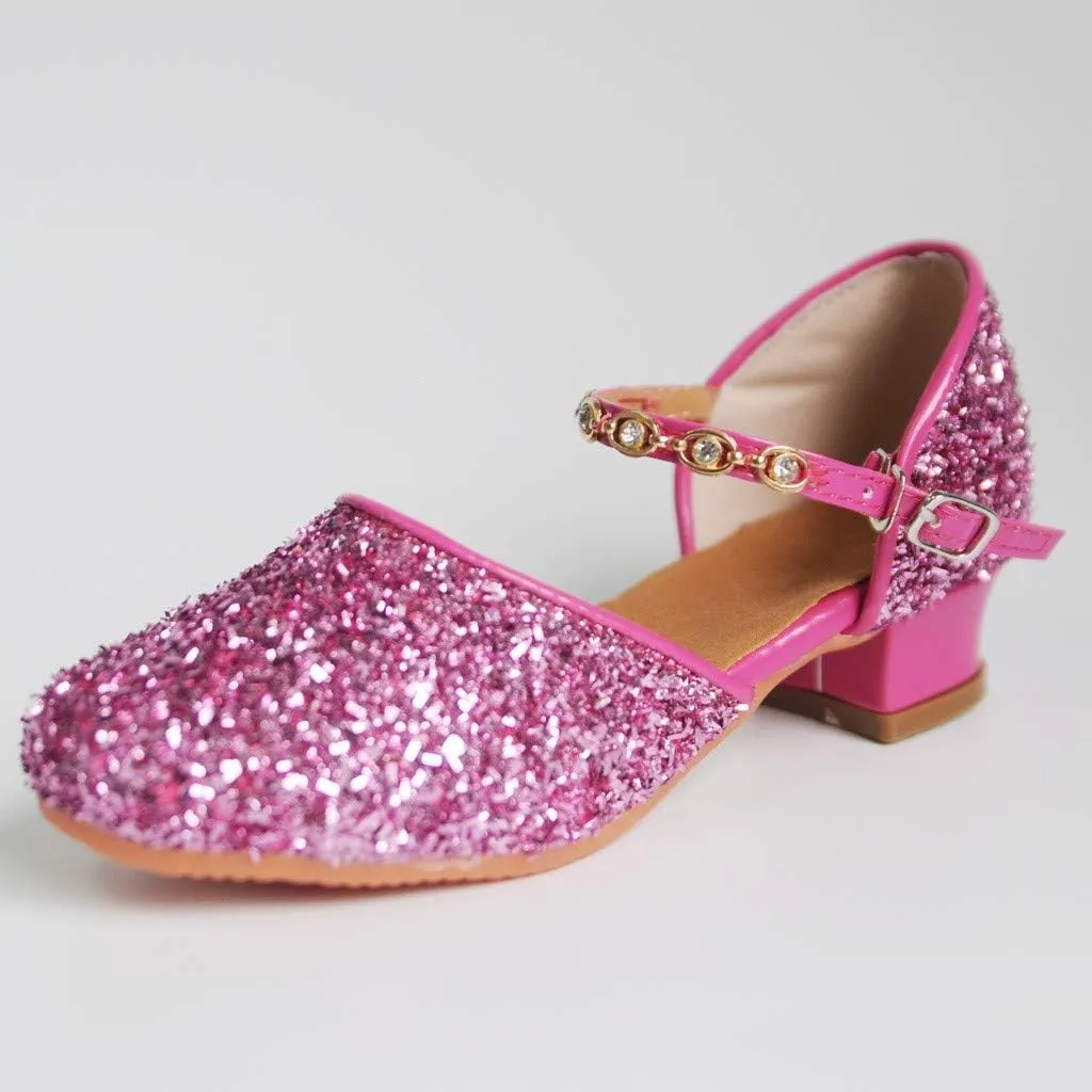 CsgrFagr Women's Prom Ballroom Latin Dance Shoes Square Dance Shoes Sandals Dressy Comfortable Wedges Women (Hot Pink, 8)