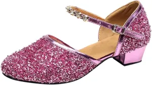 CsgrFagr Women's Prom Ballroom Latin Dance Shoes Square Dance Shoes Sandals Dressy Comfortable Wedges Women (Hot Pink, 8)