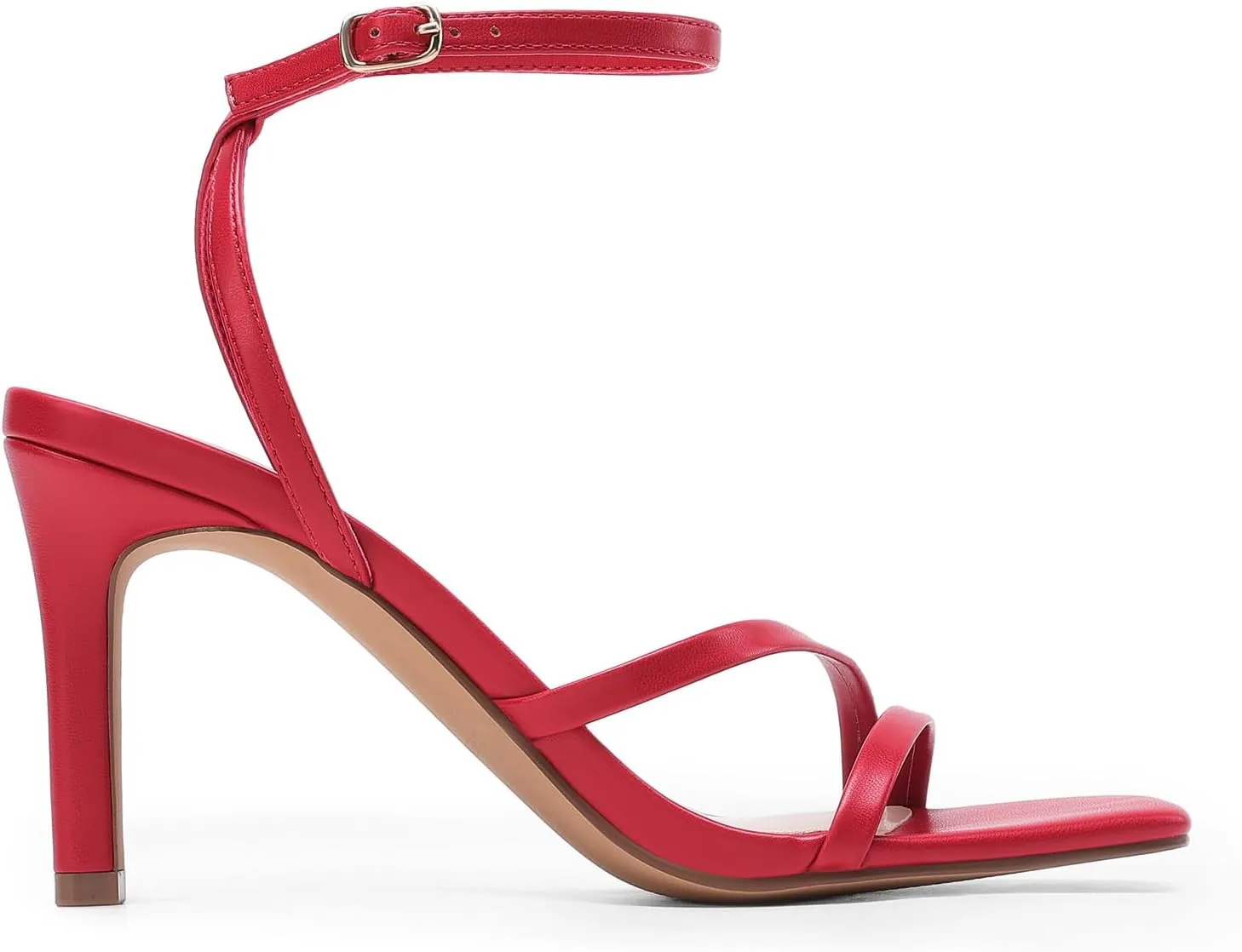 DREAM PAIRS Womens High Stilettos Heels Open Toe Square Sandals Ankle Strap Pumps Sexy Comfort Strappy Dress Shoes Party Wedding Heeled Sandals