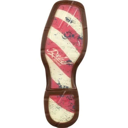 Durango Men's Rebel Patriotic Pull-On Western Flag Boot - Brown DB5554