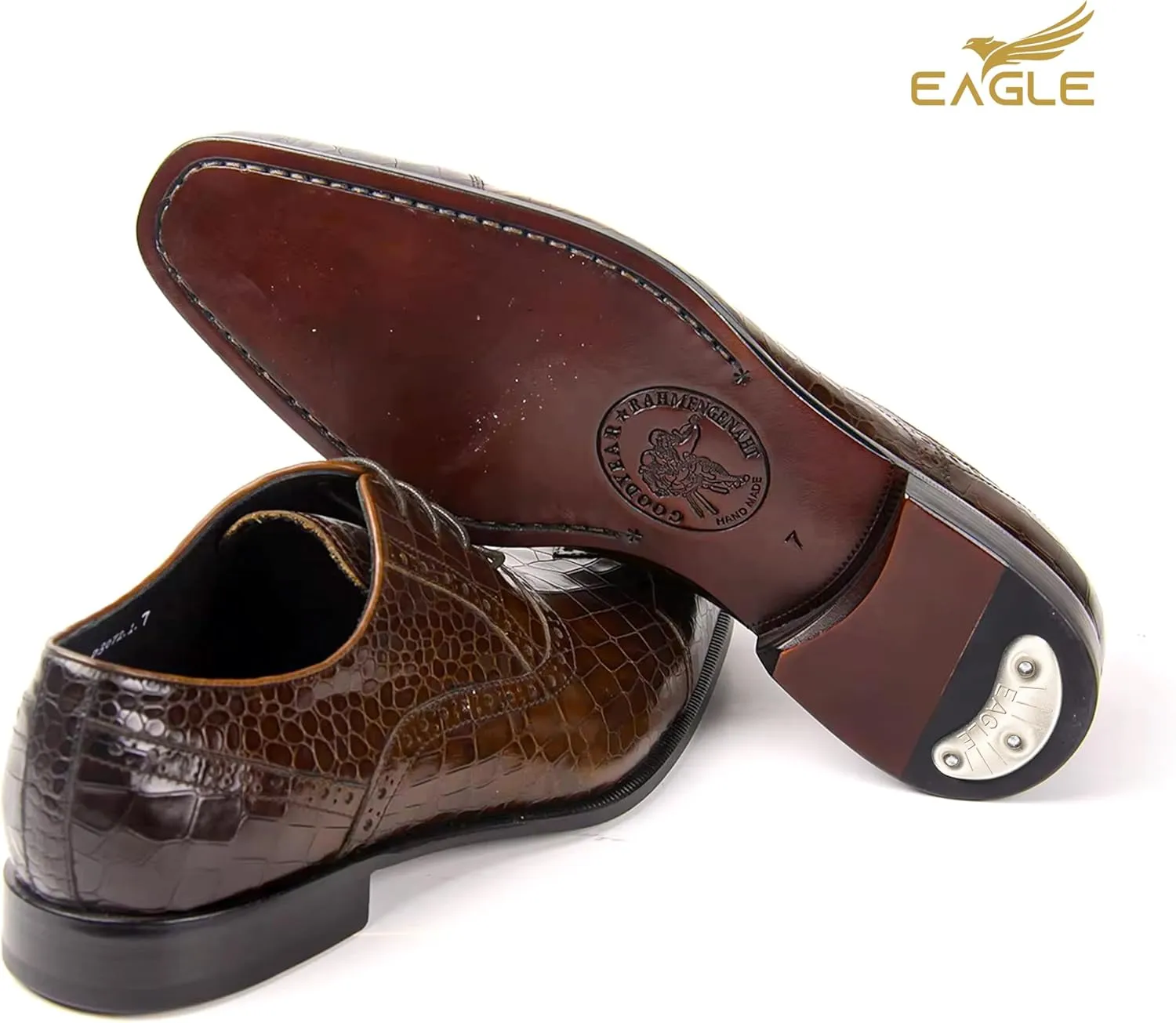 Eagle Metal Heel Plates for Shoes & Boots  Durable Heel Taps & Heel Savers for Boots  3 Pairs with Nails  Shoe Heel Taps for Men, Cowboy Boot Heel Repair Kit, Spark Plates for Shoes