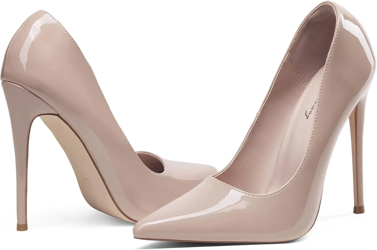 Elisabet Tang Women Pumps, Pointed Toe High Heel 4.7 inch/12cm Party Stiletto Heels Shoes Matte