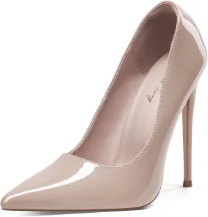 Elisabet Tang Women Pumps, Pointed Toe High Heel 4.7 inch/12cm Party Stiletto Heels Shoes Matte
