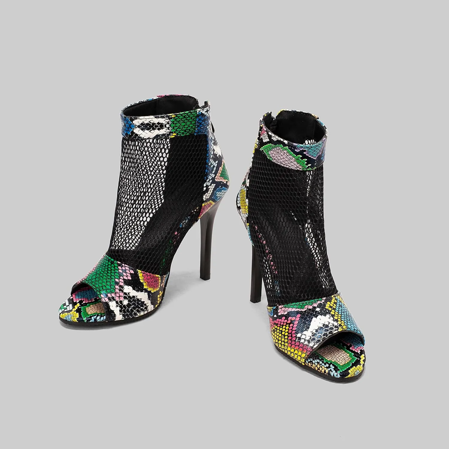 ForeMode Strappy Peep Toe Heeled Sandals for Women - Elegant and Comfortable Dress Shoes for Evening Party and Ballroom Dancing