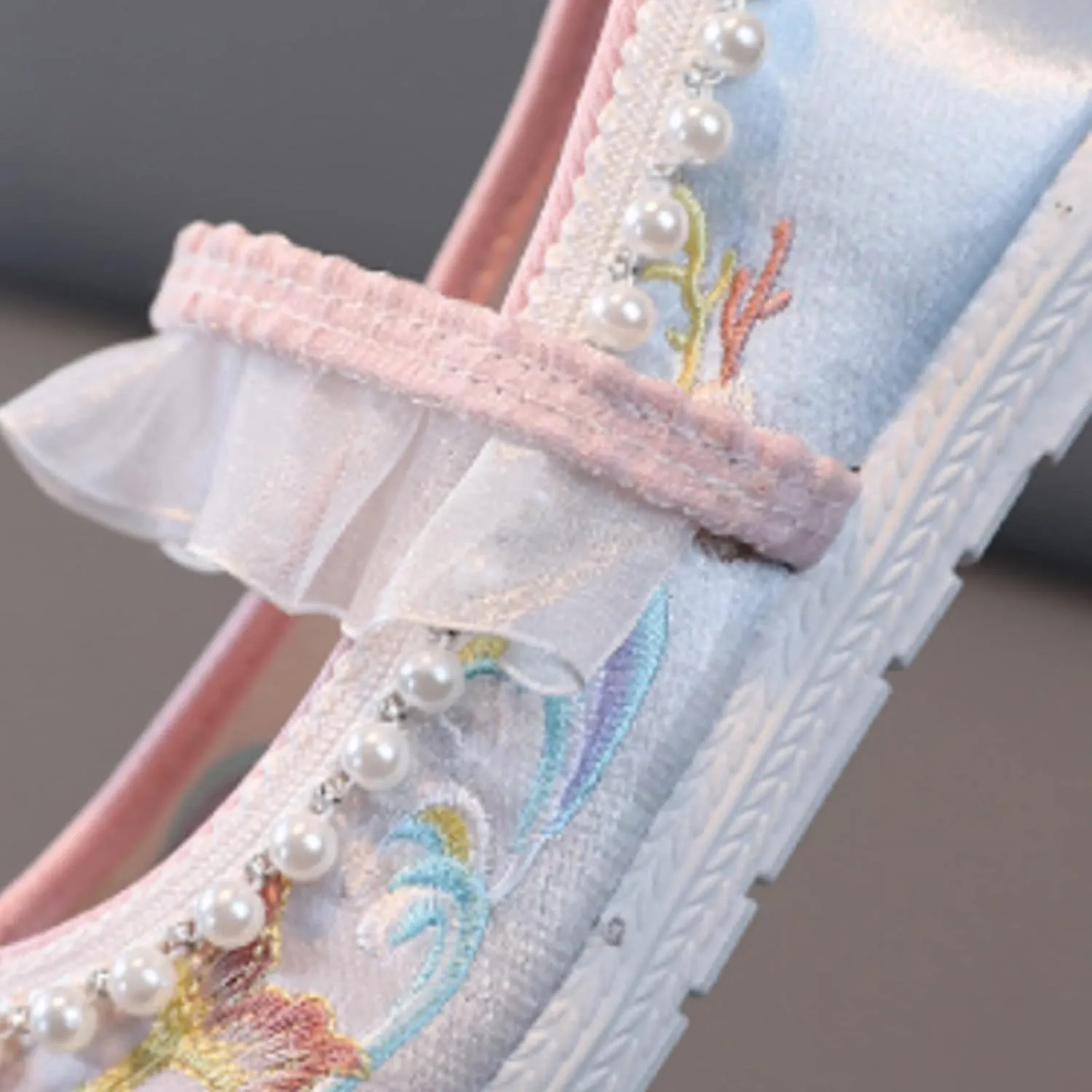 Girls Kids Pearl Princess Shoes Toddler Flat Wide Crb Sandals Summer Outdoor Dress Loafers Cute Ankle Trendy Shoes