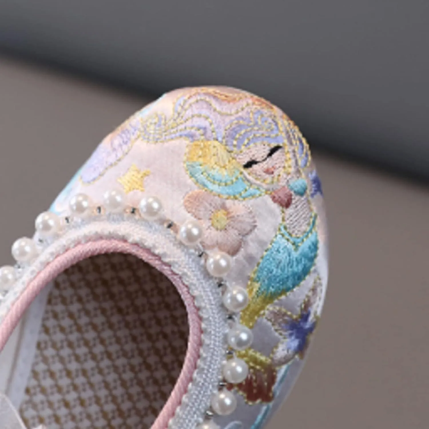 Girls Kids Pearl Princess Shoes Toddler Flat Wide Crb Sandals Summer Outdoor Dress Loafers Cute Ankle Trendy Shoes