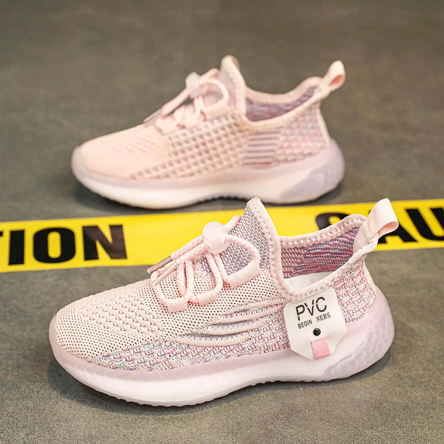 Girls Tennis Shoes Kids Running Shoes Toddler Lace-Up Lightweight Walking Slip On Sneakers