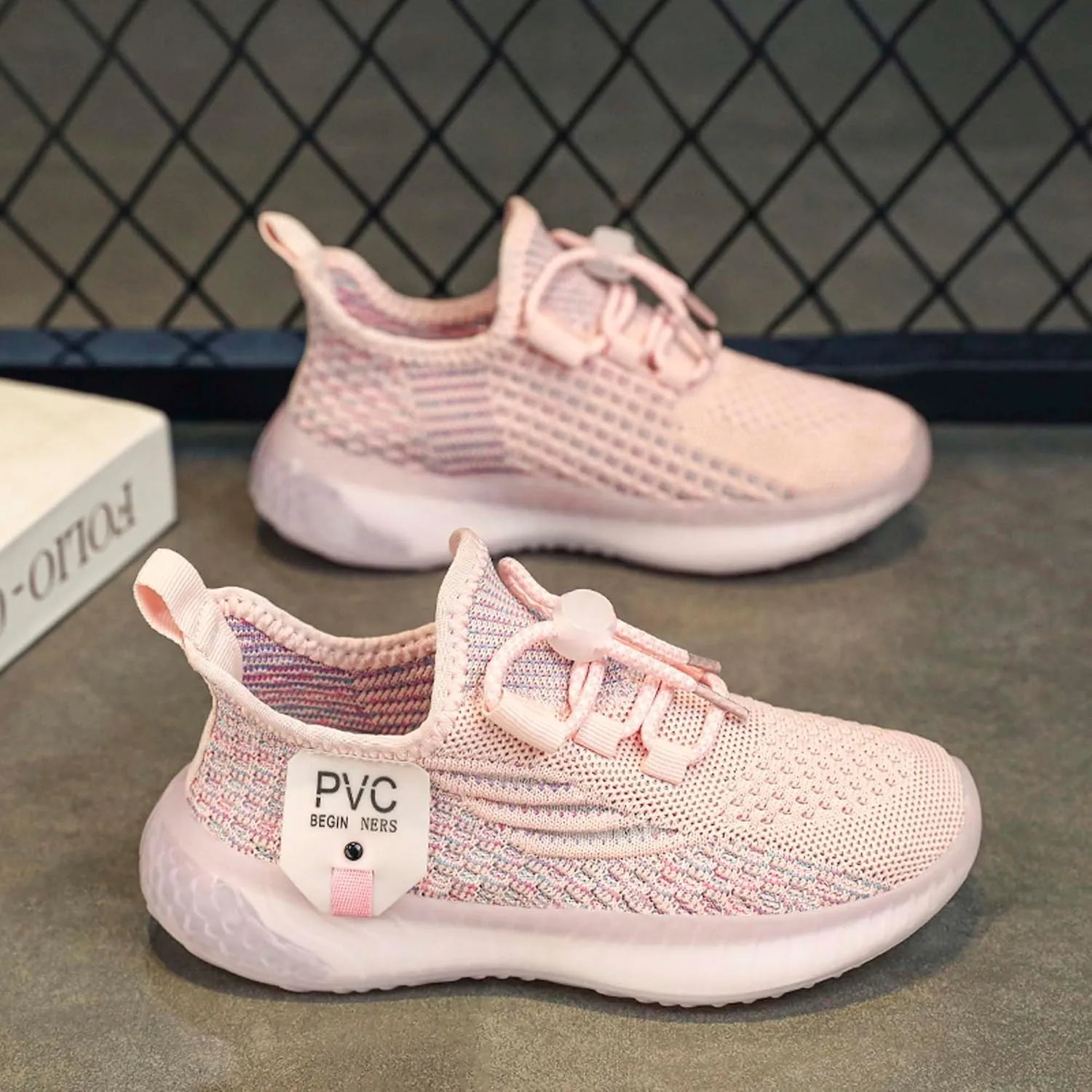 Girls Tennis Shoes Kids Running Shoes Toddler Lace-Up Lightweight Walking Slip On Sneakers