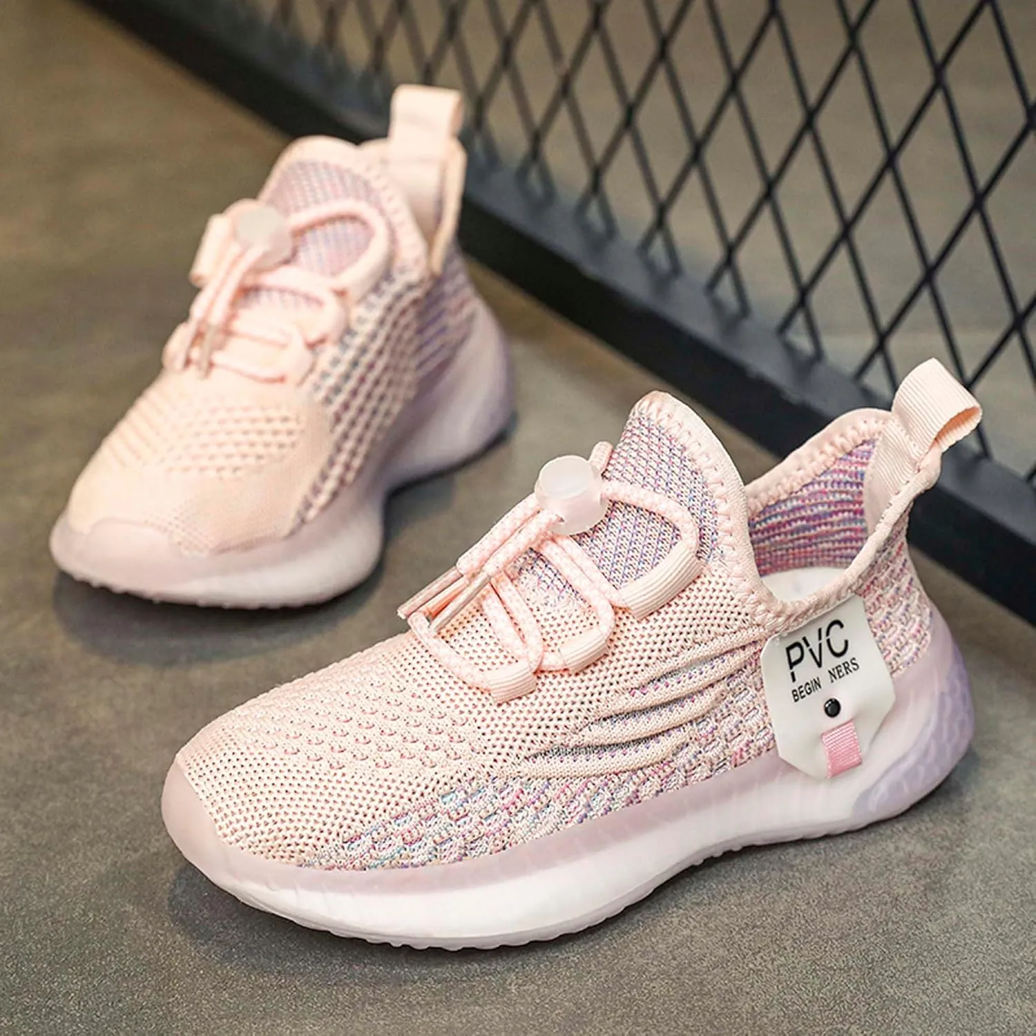 Girls Tennis Shoes Kids Running Shoes Toddler Lace-Up Lightweight Walking Slip On Sneakers