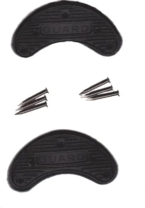 Guard Quality Heel and Toe Plates Polyurethane (Plastic) Taps Savers 1 Pair Self-Adhesive with Nails (Size 5)