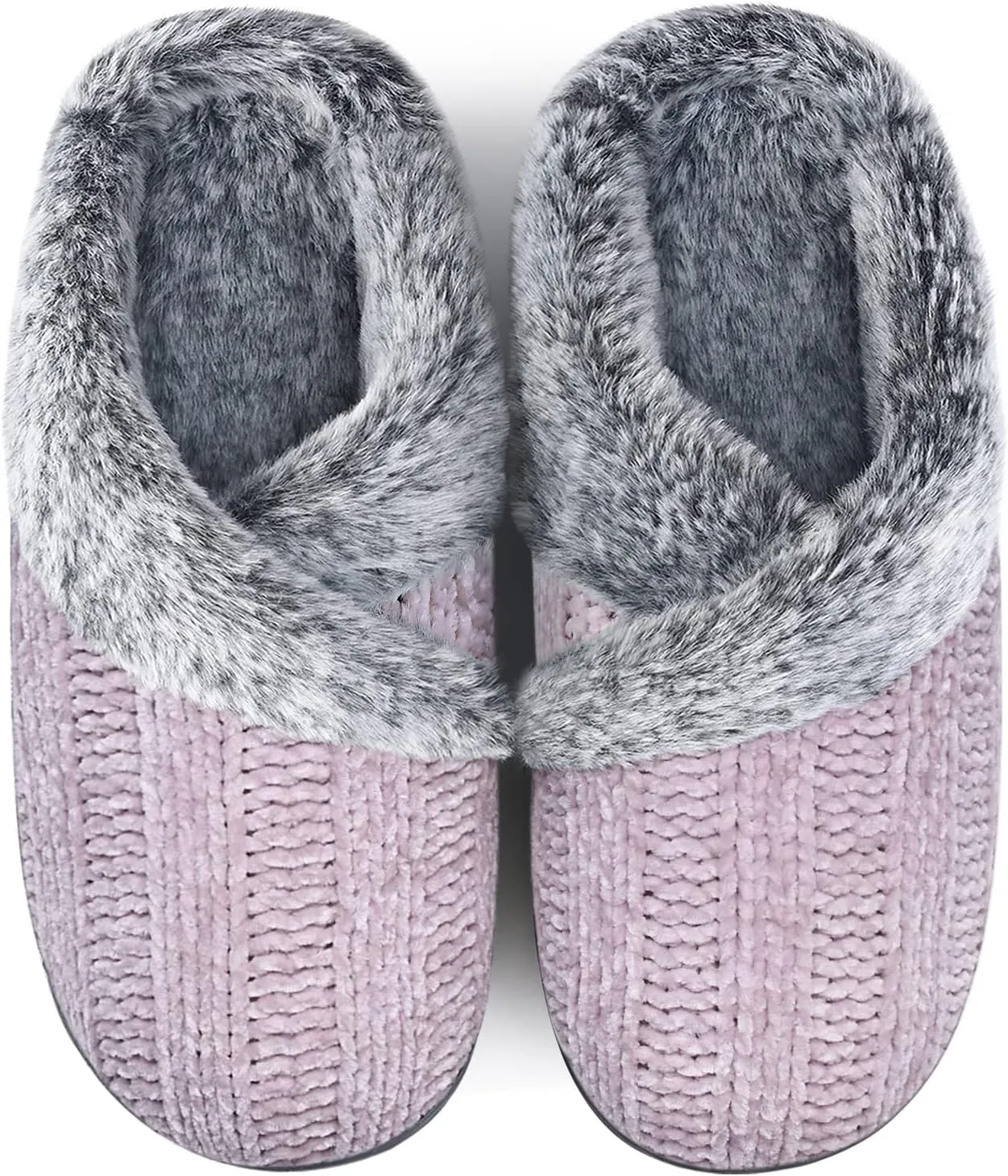Homitem Fuzzy Slippers for Women Indoor and Outdoor Fluffy Bedroom House Shoes with Arch Support Memory Foam Winter Warm Ladeis Cute Comfy Cozy