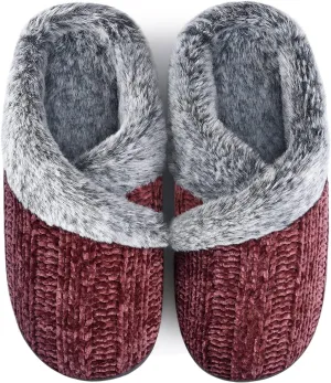 Homitem Fuzzy Slippers for Women Indoor and Outdoor Fluffy Bedroom House Shoes with Arch Support Memory Foam Winter Warm Ladeis Cute Comfy Cozy