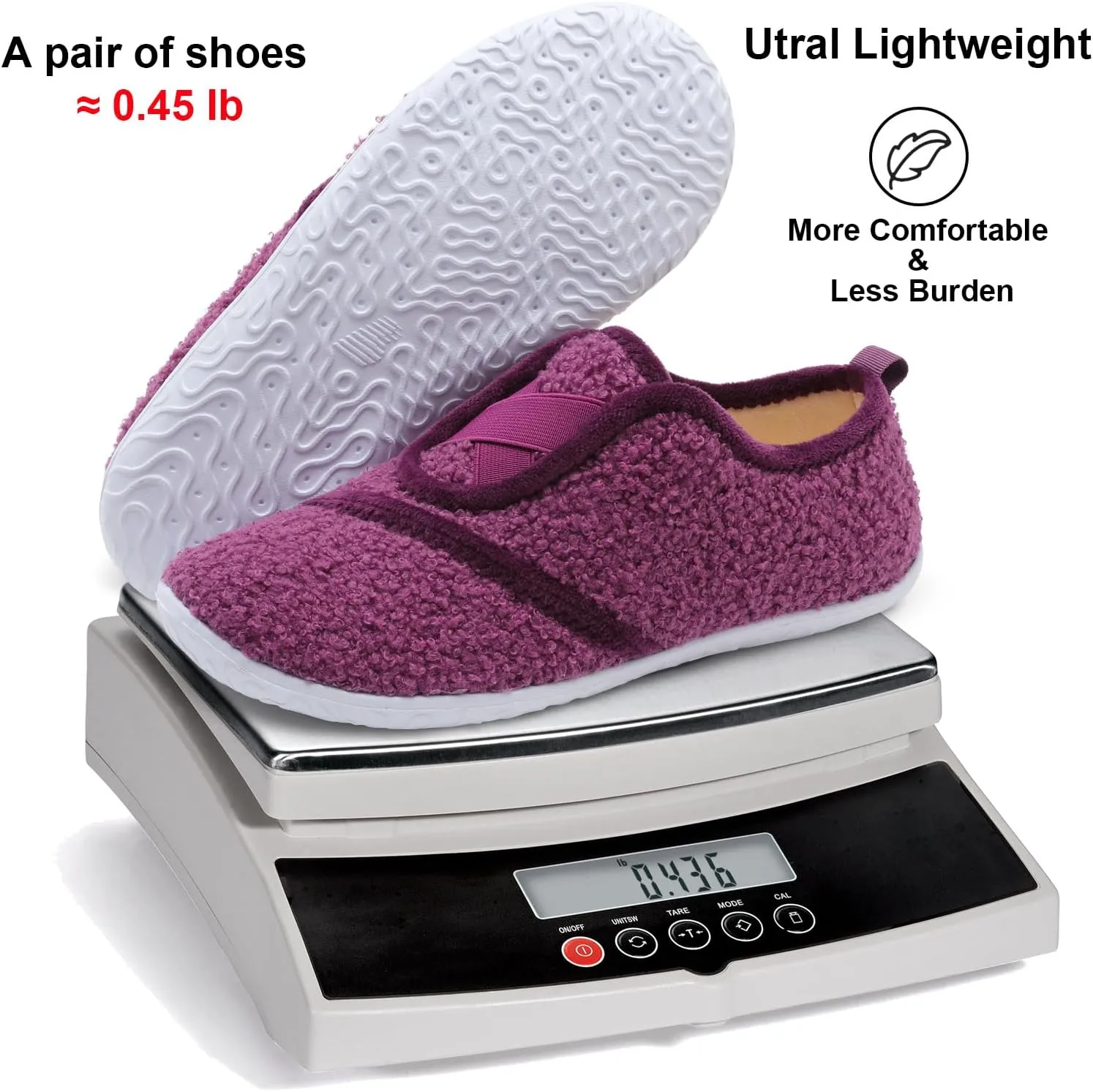 JIASUQI Womens Slippers Fuzzy Slip-on House Shoes Indoor Outdoor Slippers for Women