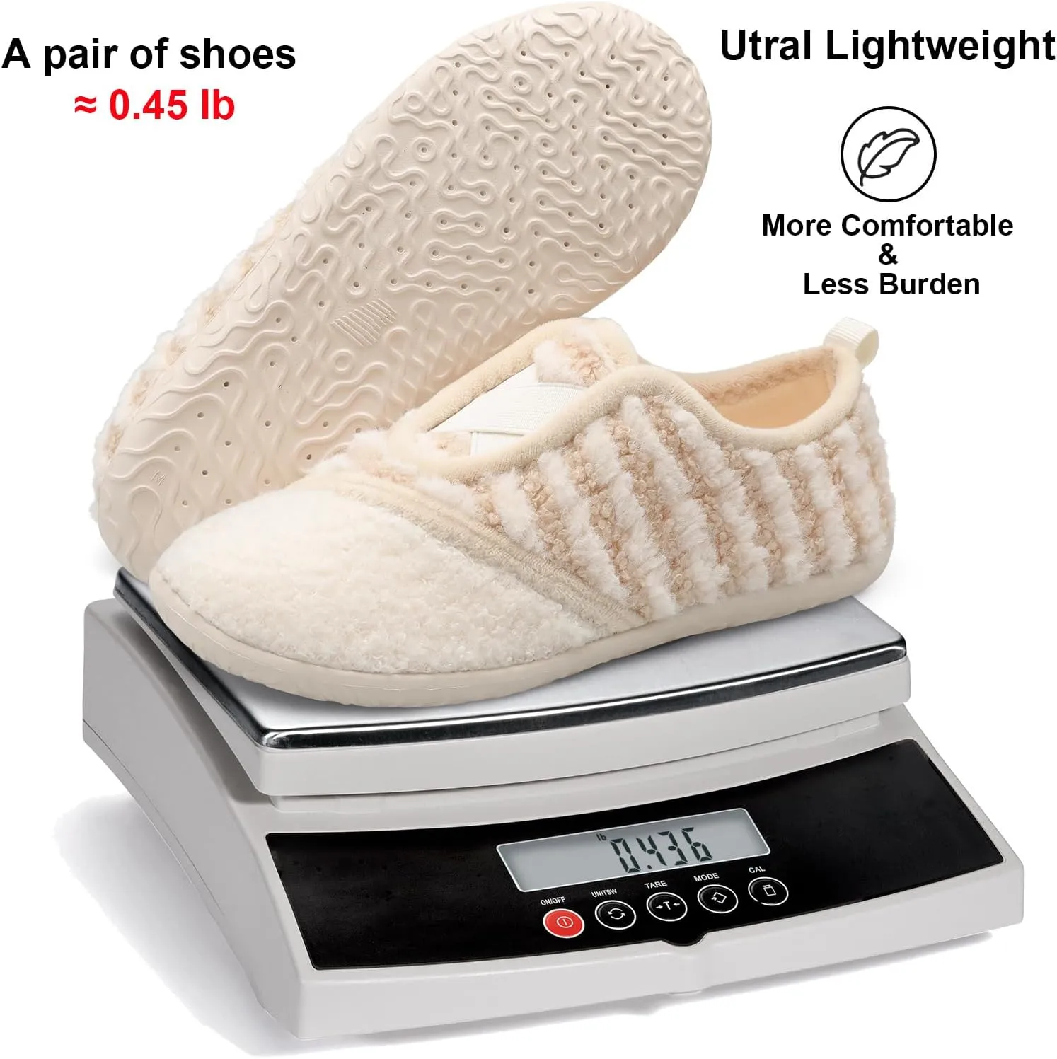 JIASUQI Womens Slippers Fuzzy Slip-on House Shoes Indoor Outdoor Slippers for Women