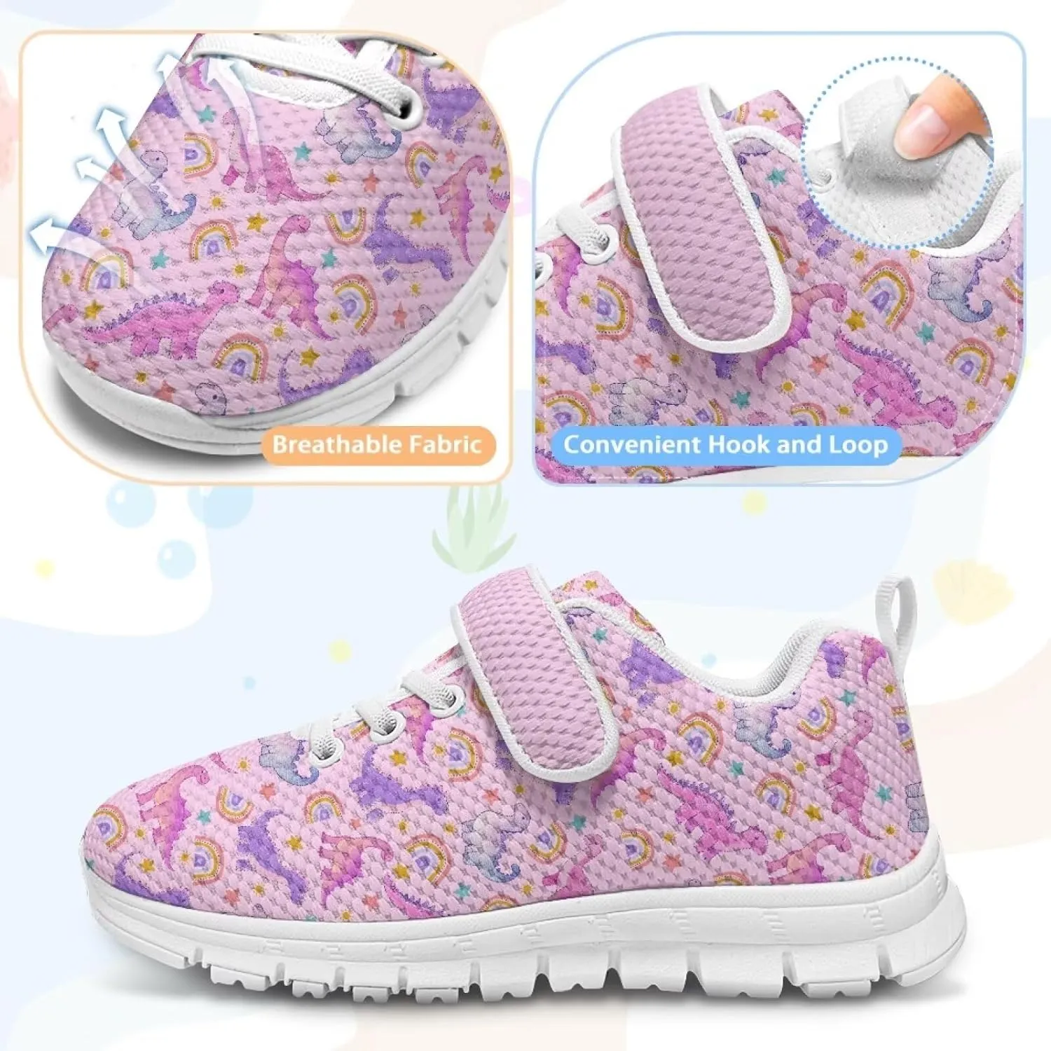 Kids Tennis Gym Shoes Slip On Sneakers Comfy Running Athletic Shoes