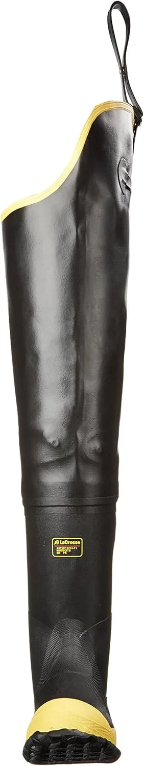 LaCrosse Storm Hip 31 Mens Insulated Steel Toe Work Boots featuring Foam Insulation, Natural Rubber Construction, and Grippy Trac-Lite Outsole