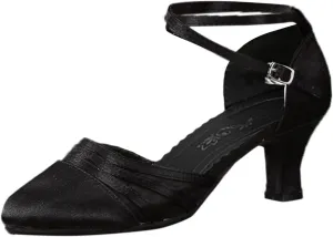 Latin Dance Shoes for Women Glitter Ballroom Shoes Closed Toe Party Shoe Comfortable Wedding Shoe with Ankle Strap