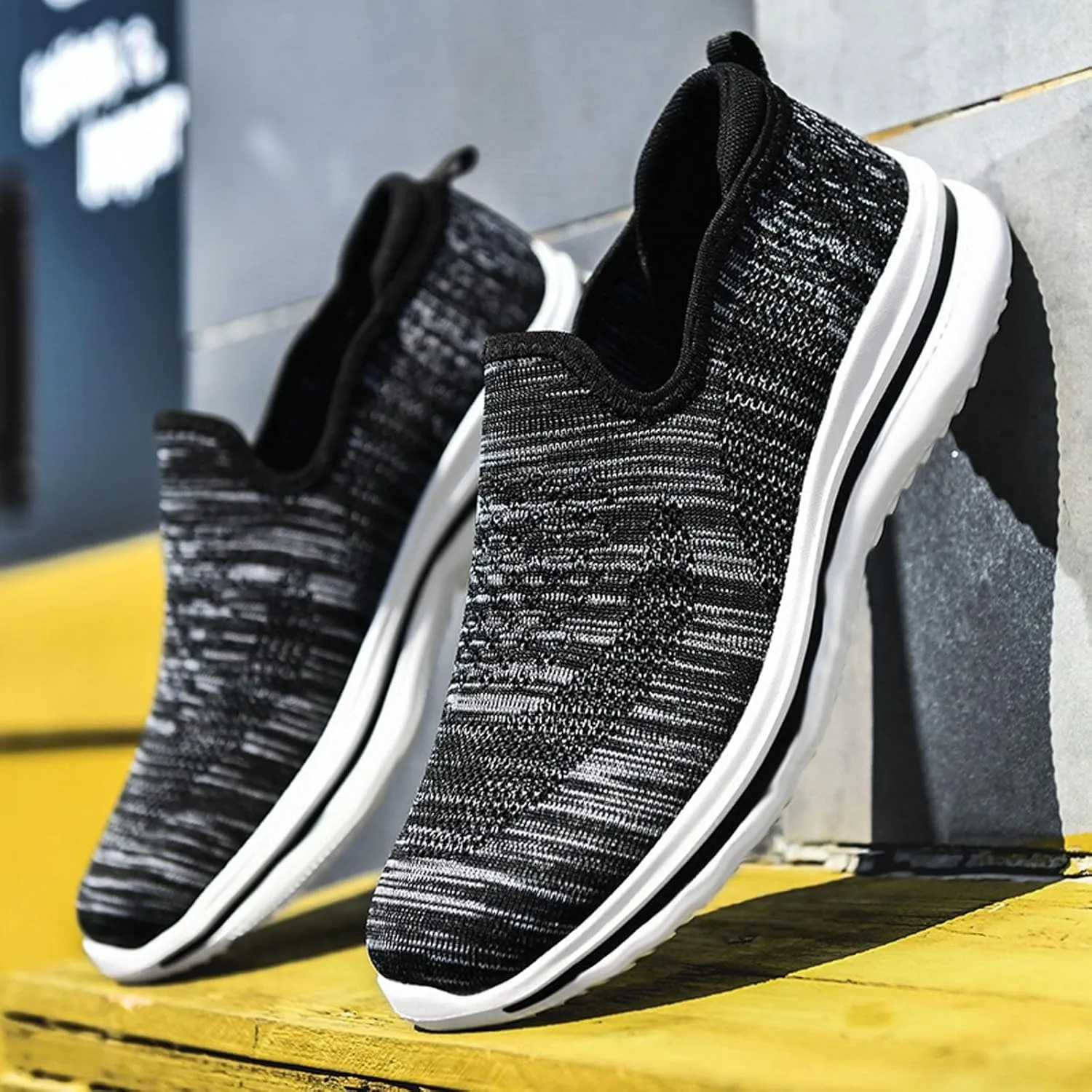 Lightweight Breathable Mesh Men's Shoes, Fashionable Sneakers for Spring/Summer Casual Wear, Ideal for Work and Weekend Outings Casual Socks Shoes Mens with Comfort Sole and Arch Support