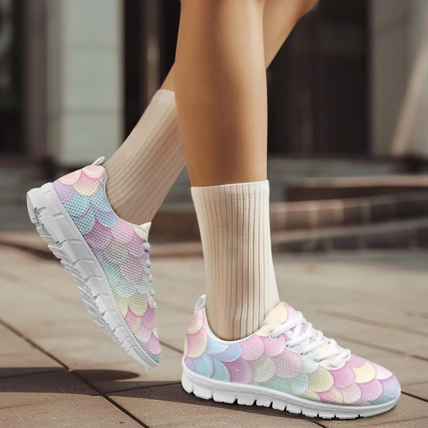 Lightweight Walking Sneakers Women Road Running Tennis Workout Athletic Shoes Non-Slip Breathable Work Shoes for Women Sneakers US 5-12