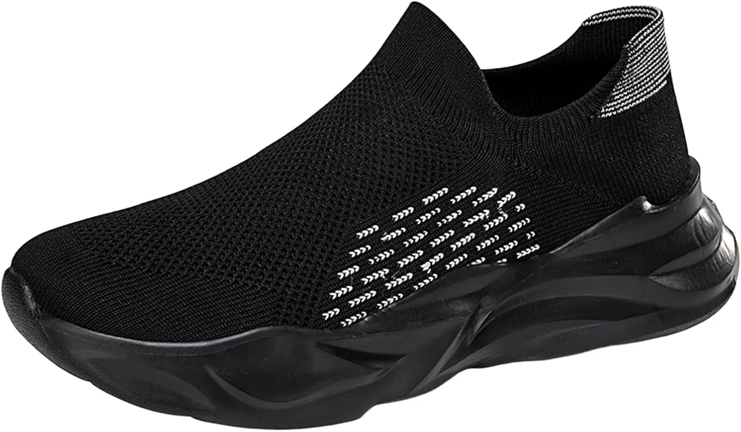 Men's Athletic Slip on Sneakers Fashionable Comfort Sole Breathable Mesh Ultra Lightweight Comfortable Cushion Running Shoes with Arch Support for Gym & Walking Daily Work for Male