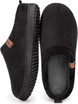 MERRIMAC Men's Slip on Slippers Comfy Memory Foam Non Slip Indoor House Shoes