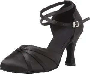 Minishion Women's Closed Toe Dance Heels Comfortable Ballroom Dancing Pumps