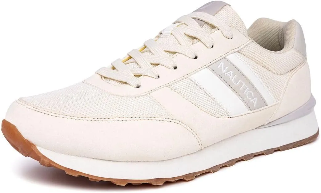 Nautica Men's Lace-Up Sneakers  Casual, Stylish, and Comfortable for Walking