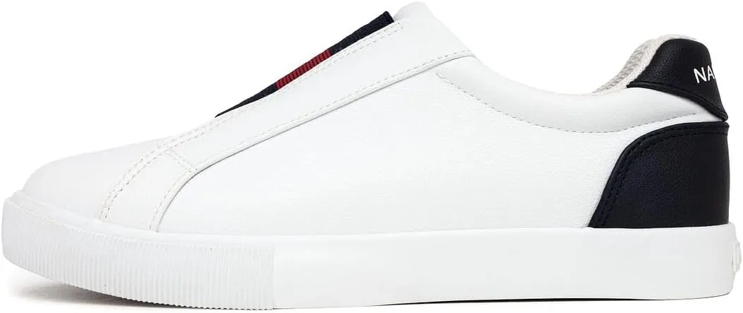 Nautica Women's Slip-On Sneakers  Casual Low-Top Walking Shoes  Comfortable No-Lace Fashion Tennis Style