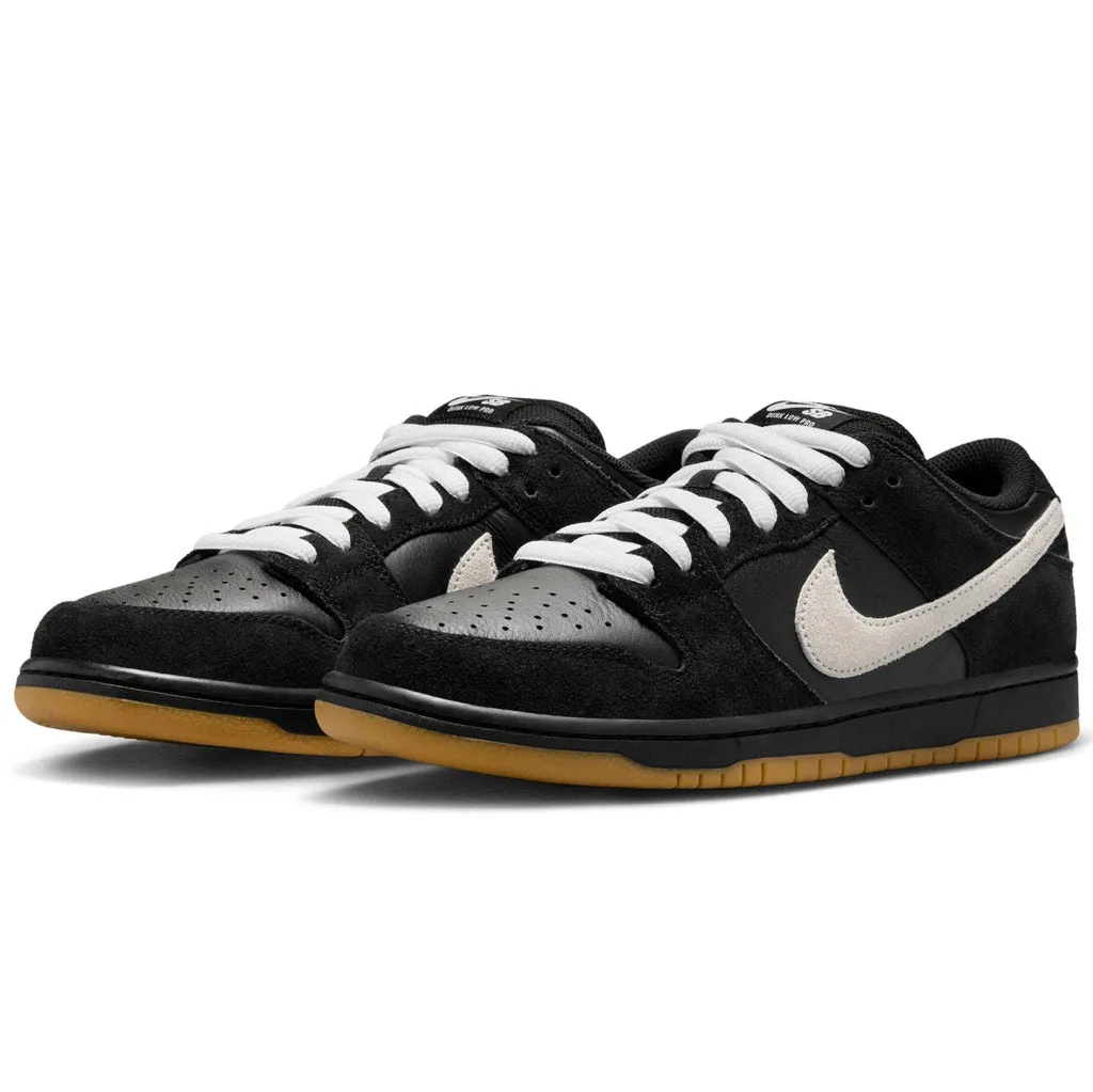 NIKE SB DUNK LOW PRO - BLACK/WHITE-GUM LIGHT BROWN